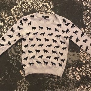 Forever 21 3/4 Sleeve Fox Sweater
